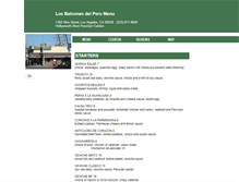 Tablet Screenshot of losbalconesdelperu.menutoeat.com