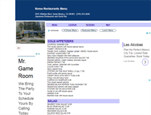 Tablet Screenshot of nomarestaurants.menutoeat.com