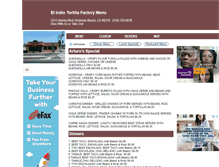 Tablet Screenshot of elindiotortilla.menutoeat.com