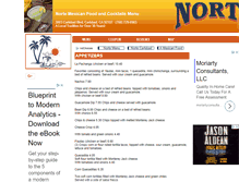 Tablet Screenshot of nortemexicanrestaurant.menutoeat.com